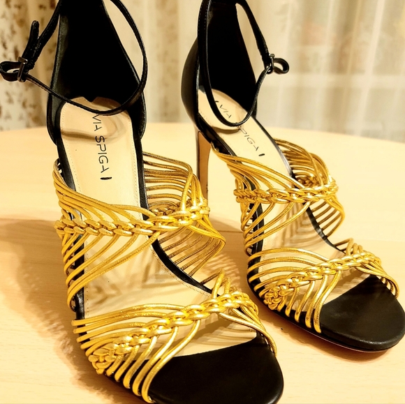 VIA SPIGA Ancle Strap Leather Sandals US 10 NWT - Picture 2 of 4